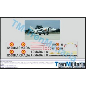 Calcas Caza Harrier AV-8S Matador "12-008" Armada española 8ª Escuadrilla. Escala 1:48. Marca Trenmilitaria. Ref: 000_7922