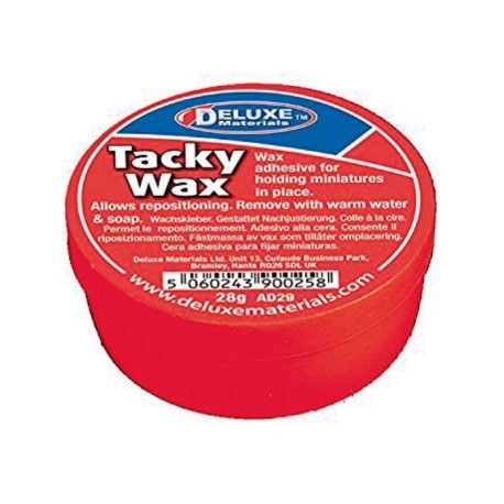Tacky Wax. Adhesivo de cera. Contiene 28g. Marca Deluxe. Ref: AD29.