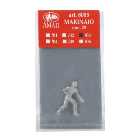Figura marinero 25 mm. Escala 1:72. Marca Amati. Ref: 800503.