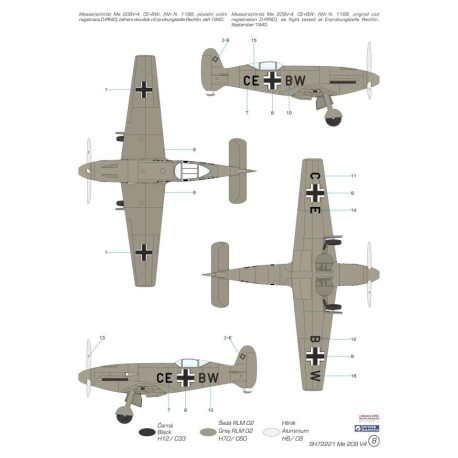 Messerschmitt Me 209V-4. Escala 1:72. Marca Special Hobby. Ref: SH72221.