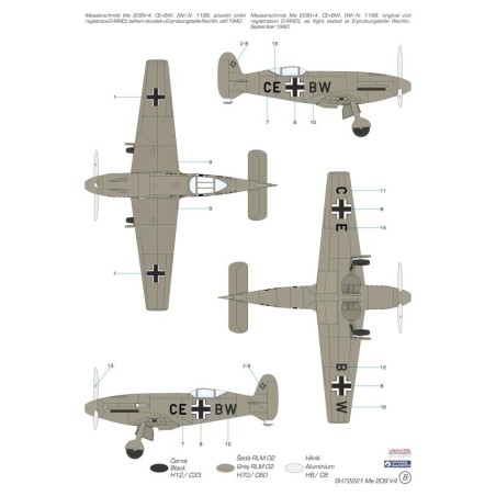 Messerschmitt Me 209V-4. Escala 1:72. Marca Special Hobby. Ref: SH72221.