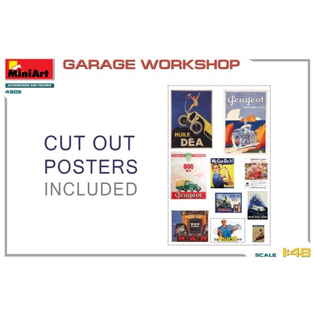 GARAGE WORKSHOP. Escala 1:48. Marca Miniart. Ref: 49001.