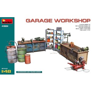 GARAGE WORKSHOP. Escala 1:48. Marca Miniart. Ref: 49001.