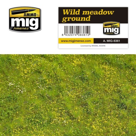 Terreno de Pradera Salvaje. Dimensiones 230 x 130 mm. Marca Ammo of Mig Jimenez. Ref: AMIG8361.