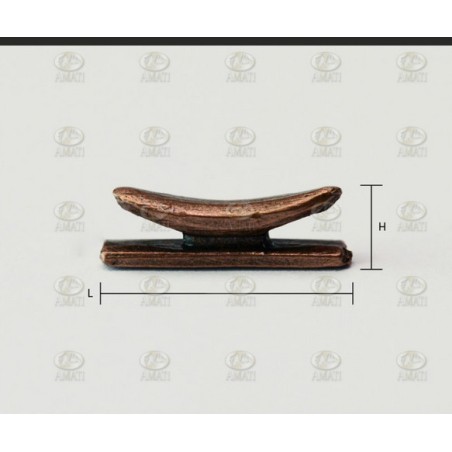 Cornamusa de 12 mm metalica. Paquete de 10 unid. Marca Amati. Ref: 4935/12, 493512.