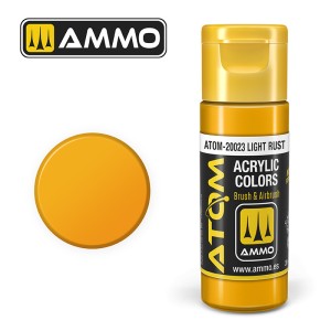 ATOM COLOR Light Rust Nueva Fórmula. Bote 20 ml. Marca Ammo by Mig Jimenez. Ref: ATOM-20023.