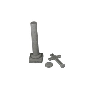 Cruceiro columna redonda, base 2 x 2 cm, altura 10 cm. Escala 1:35. Marca Macone. Ref: MAC35157. 2