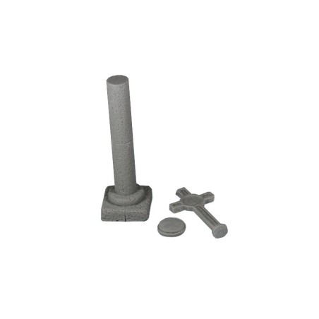 Cruceiro columna redonda, base 2 x 2 cm, altura 10 cm. Escala 1:35. Marca Macone. Ref: MAC35157.