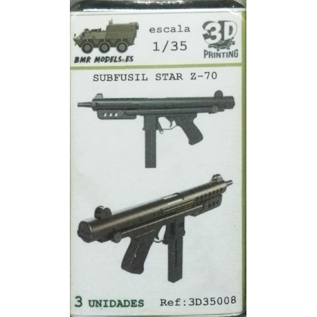 Subfusil Star Modelo Z-70, 1/35. Marca BMR MODELS. Ref: 3D35008.