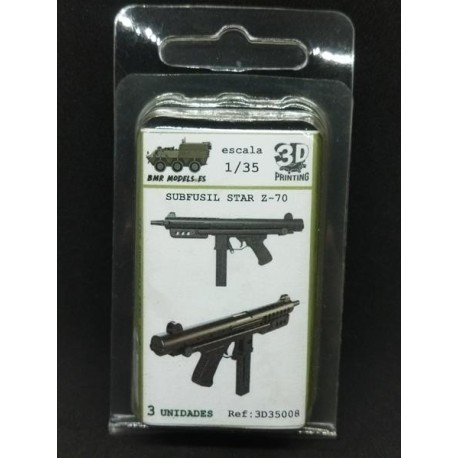 Subfusil Star Modelo Z-70, 1/35. Marca BMR MODELS. Ref: 3D35008.