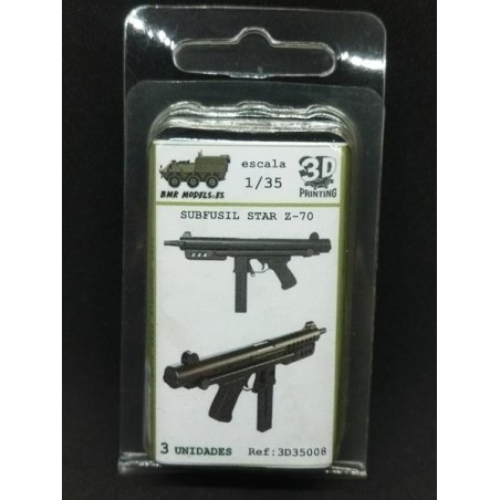 Subfusil Star Modelo Z-70, 1/35. Marca BMR MODELS. Ref: 3D35008.
