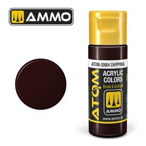 ATOM COLOR Chipping. Nueva Fórmula. Bote 20 ml. Marca Ammo by Mig Jimenez. Ref: ATOM-20064.