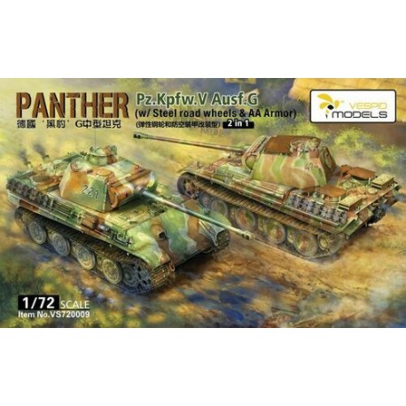 Tanque aleman Panther G. Escala 1:72. Marca Vespid model. Ref: 720009.