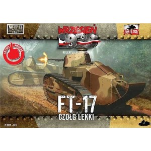 Renault FT-17 light tank, con torreta octogonal y una ametralladora. Escala 1:72. Marca First to Fight. Ref: PL1939-013.