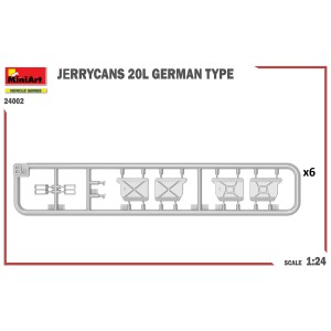 JERRYCANS 20L GERMAN TYPE. Escala 1:24. Marca Miniart. Ref: 24002. 2