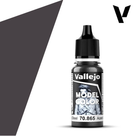 Acrilico Model Color, Acero engrasado ( 196 ). Bote 17 ml. Marca Vallejo. Ref: 70.865, 70865.
