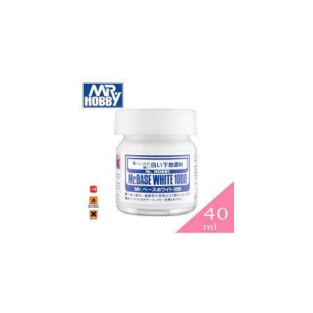MR.SURFACER 1000 WHITE LIQUID PRIMER (40 ml). Marca MR.Hobby. Ref: SF283.