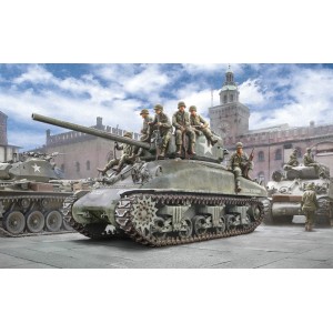 M4A1 SHERMAN with U.S. infantry . Escala 1:35. Marca Italeri. Ref: 6568. 2