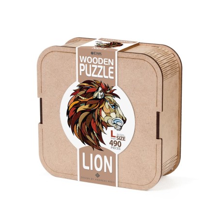 Puzzle  LEON, L, madera contrachapada. Marca Ewa. Ref: 0181.