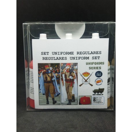 Set de 3 Acrilicos, Set Uniforme Regulares. Bote 17 ml. Marca BMR MODELS. Ref: SETFREGULARES.