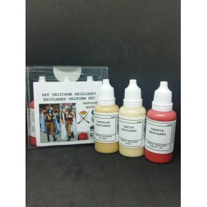 Set de 3 Acrilicos, Set Uniforme Regulares. Bote 17 ml. Marca BMR MODELS. Ref: SETFREGULARES.