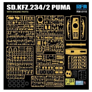 SD.KFZ.234/2 PUMA with Engine Parts. Escala 1:35. Marca RFM Model. Ref: 5110. 2