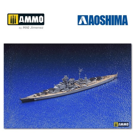 German Battleship Bismarck. Escala: 1:700. Marca: AOSHIMA. Ref: 042595.