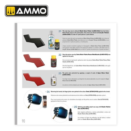THE WEATHERING TECHNICAL GUIDE 01 - Metallized (inglés, castellano, francés). Marca Ammo Mig. Ref: AMIG5231, 5231.