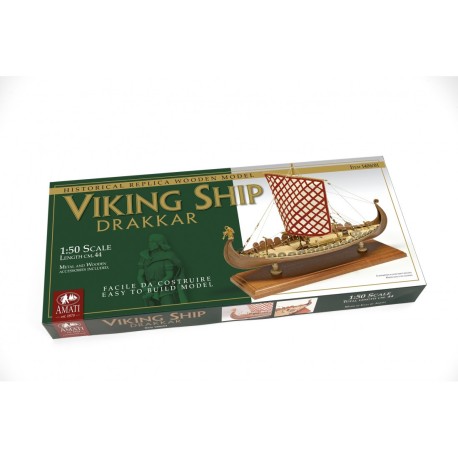 Nave Vikinga Drakkar. Escala 1:50. Marca Amati. Ref: 140601, 1406/01.