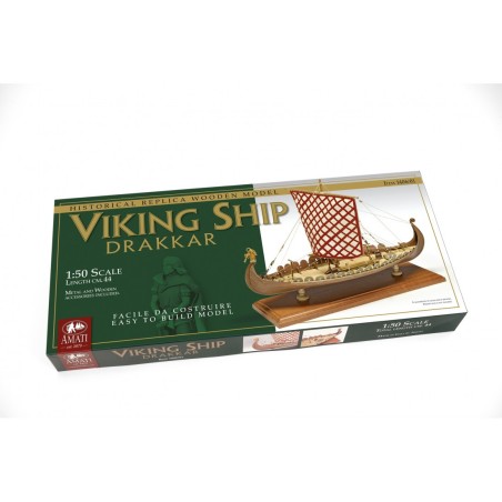 Nave Vikinga Drakkar. Escala 1:50. Marca Amati. Ref: 140601, 1406/01.