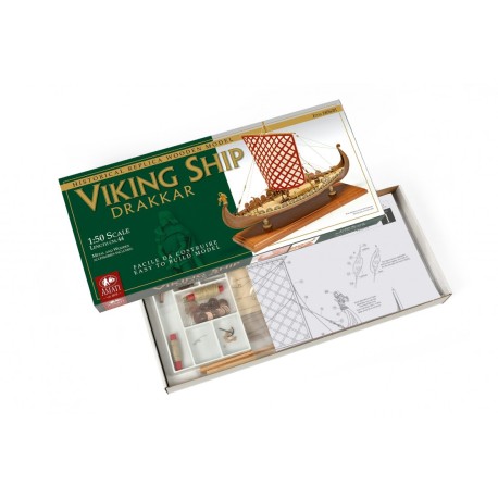 Nave Vikinga Drakkar. Escala 1:50. Marca Amati. Ref: 140601, 1406/01.