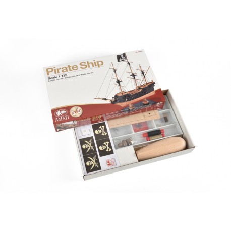 Barco pirata - Primer paso. Escala 1:135. Marca Amati. Ref: 60001.