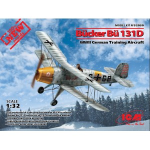 Bücker Bü 131D German Training Aircraft. Escala 1:32. Marca ICM. Ref: 32030.