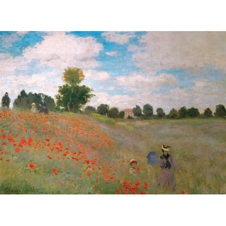 The Poppy Field, Claude Monet. Puzzle Horizontal, 1000 pz. Marca Eurographics. Ref: 6000-0826.