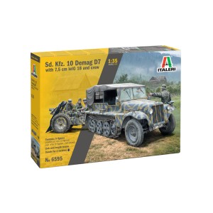Sd. Kfz. 10 Demag D7 with 7,5 cm leIG 18 and 9 crew. Escala 1:35. Marca Italeri. Ref: 6595.