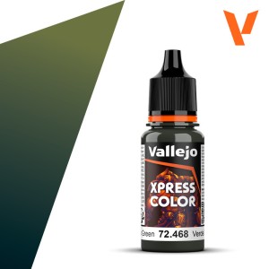 Acrílico Game Xpress Color, Verde Comando. NEW. Bote 18 ml. Marca Vallejo. Ref: 72.468, 72468.