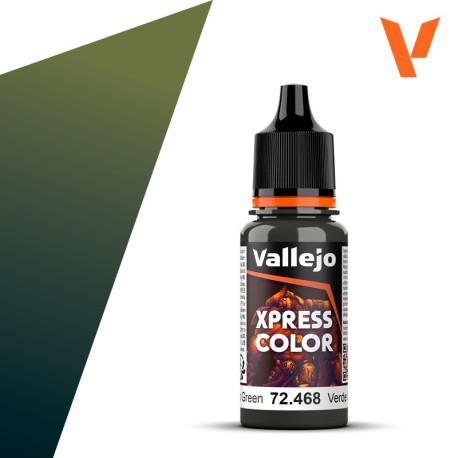 Acrílico Game Xpress Color, Verde Comando. NEW. Bote 18 ml. Marca Vallejo. Ref: 72.468, 72468.