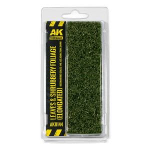 HOJAS Y FOLLAJE DE ARBUSTOS (ALARGADOS). 1/35, 1/32 o 1/48. Marca AK Interactive. Ref: AK8144.