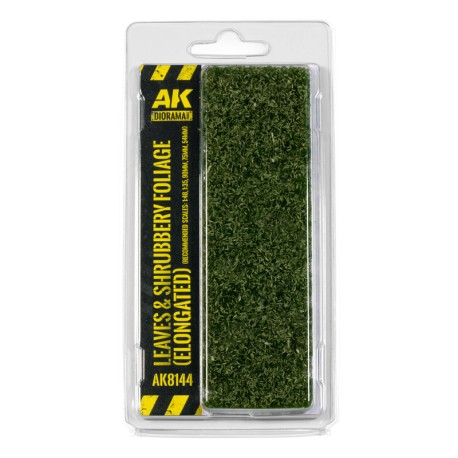 HOJAS Y FOLLAJE DE ARBUSTOS (ALARGADOS). 1/35, 1/32 o 1/48. Marca AK Interactive. Ref: AK8144.