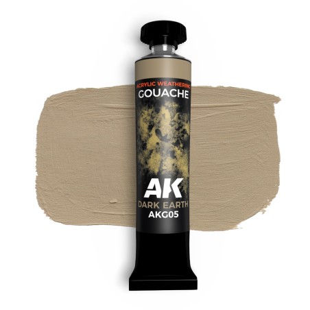 Dark earth – AK GOUACHE. Marca AK Interactive. Ref: AKG05.