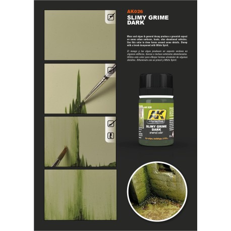 Suciedad viscosa oscura. Bote de 35 ml. Marca AK Interactive. Ref: AK026.