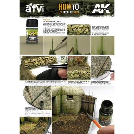 Suciedad viscosa oscura. Bote de 35 ml. Marca AK Interactive. Ref: AK026.