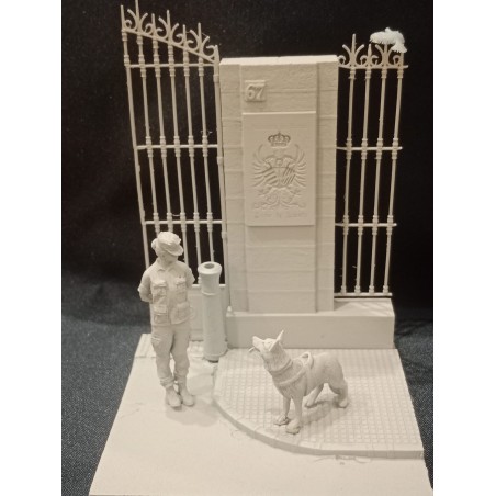Viñeta La puerta de los Valientes. Marca Largarto Miniatures. Ref: PuertaVal..