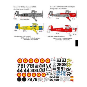 Bücker Bü 131 & CASA 1131 en España. Escala 1/32. Marca Fcmodeltips / Fcmodeltrend. Ref: 32001. 2