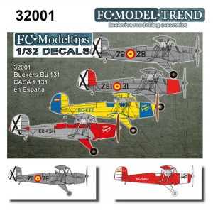 Bücker Bü 131 & CASA 1131 en España. Escala 1/32. Marca Fcmodeltips / Fcmodeltrend. Ref: 32001.