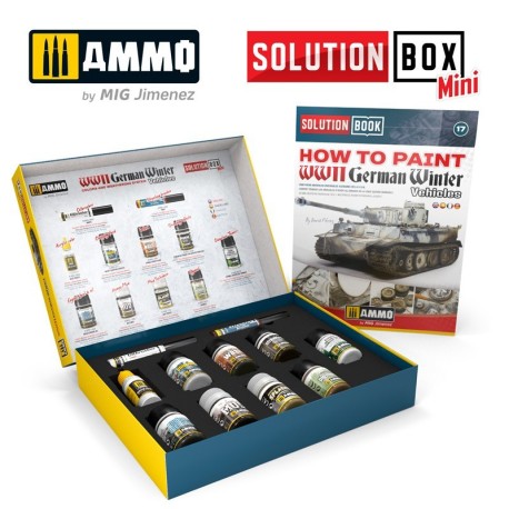 SOLUTION BOX MINI 17 - Vehículos Alemanes Invernales de la WWII. Marca Ammo of Mig Jimenez. Ref: AMIG7901.