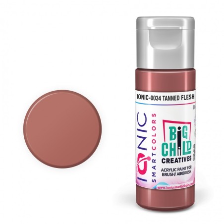 IONIC Piel Curtida. Nueva Fórmula. Bote 20 ml. Marca Ammo by Mig Jimenez. Ref: IONIC-0034.