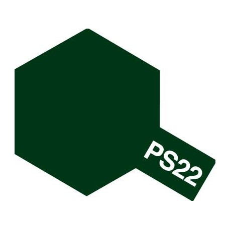 Spray RACING GREEN Polycarbonate ( 86022 ). Bote 100 ml. Marca Tamiya. Ref: PS-22, PS22.