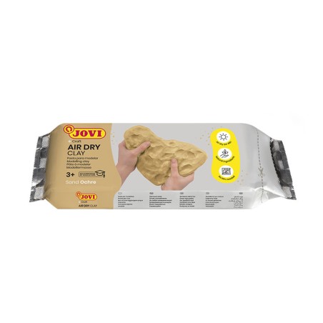 AIR DRY CLAY Pastilla pasta modelar endurecible al aire 250 g Ocre. Marca Bostik. Ref: 87.