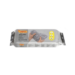 AIR DRY CLAY Pastilla pasta modelar endurecible al aire 250 g Gris. Marca JOVI. Ref: 83G.
